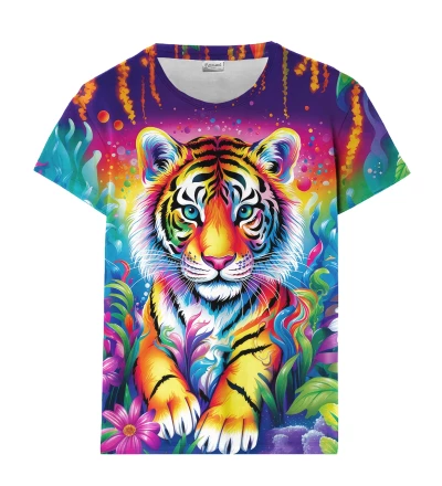 T-shirt femme Rainbow Tiger