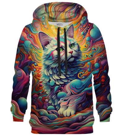 Psychedelic Purr womens hoodie