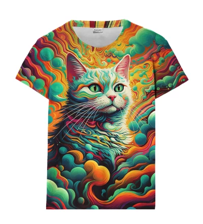 Psychedelic Kitten womens t-shirt