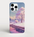 Pink Winter phone case, iPhone, Samsung, Huawei