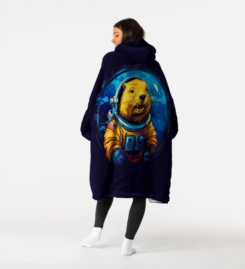 Capybara in space huggie blanket