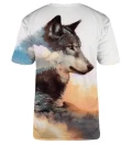 T-shirt Double Exposure Wolf