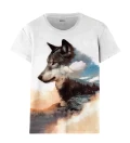 T-shirt damski Double Exposure Wolf