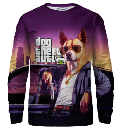 Dog theft Auto bluse med tryk