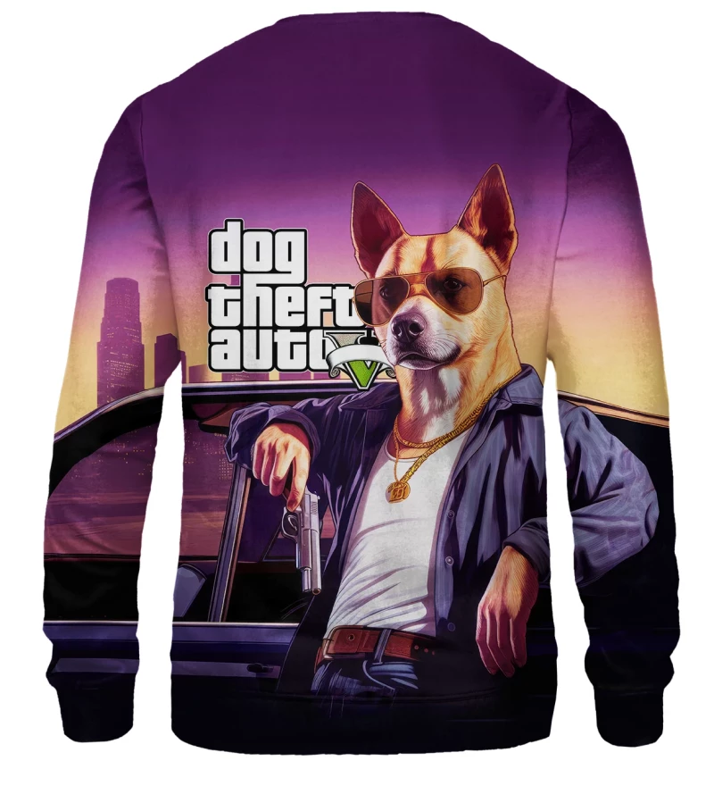Dog theft Auto bluse med tryk