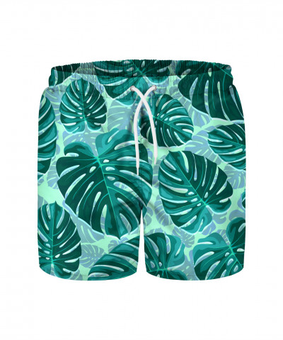 TROPICAL LEAF MONSTERA Swim Shorts