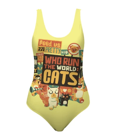 WHO RUN THE WORLD CATS Swimsuit