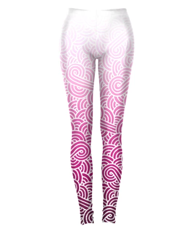 Legginsy OMBRE PINK AND WHITE