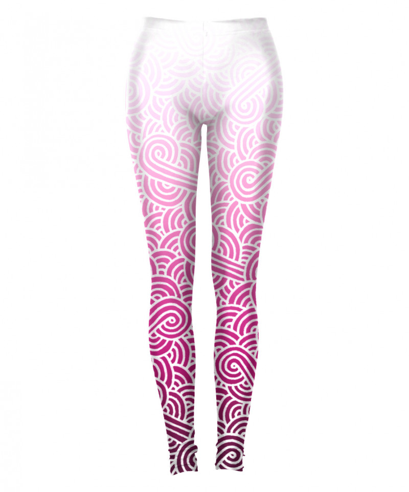 OMBRE PINK AND WHITE Leggings