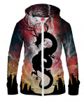 THE DRAGON THAT STOLE THE MOON Womens Hoodie Zip Up