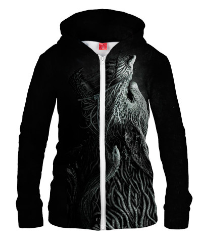 INFESTED WOLF Womens Hoodie Zip Up