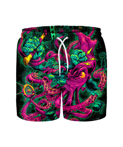 GORILLA VS. SQUID Swim Shorts