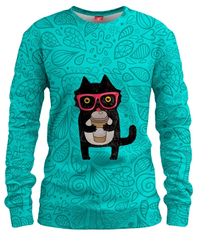 COFFEE KITTY CAT Womens sweater