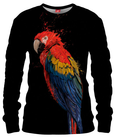 PARROT ON BLACK Womens sweater