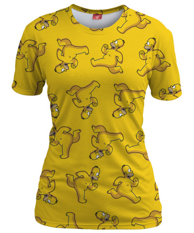NAKED HOMER Womens T-shirt