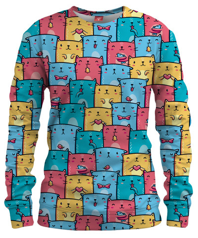 COLORFUL CATS PATTERN Womens sweater