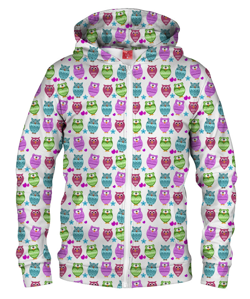 Owl zip up hoodie Clearance