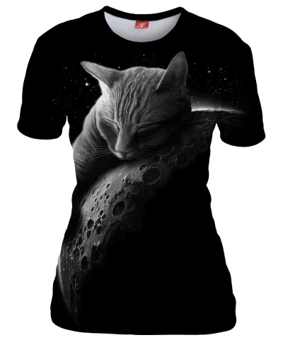 MOON CAT Womens T-shirt
