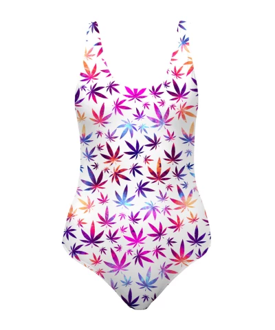 SPACE WEED PATTERN Swimsuit