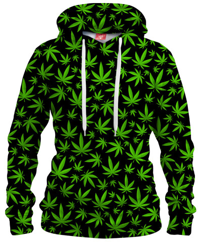 Damska bluza z kapturem WEED PATTERN