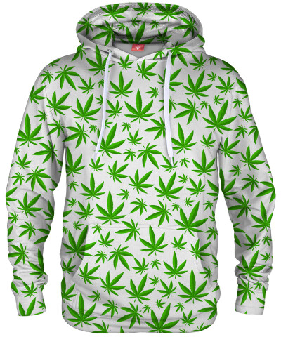 Bluza z kapturem WEED PATTERN WHITE