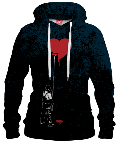 Damska bluza z kapturem HEART PAINTER