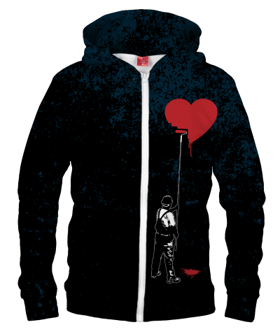 Bluza z zamkiem HEART PAINTER