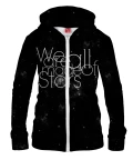WE ARE ALL MADE OF STARS Womens Hoodie Zip Up