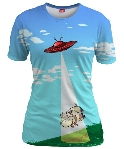 ALIEN ABDUCTION Womens T-shirt