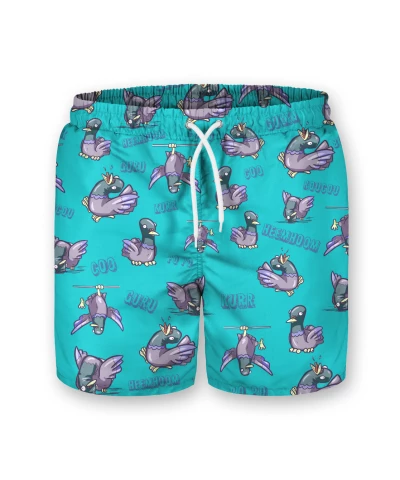 PIGEON PATTERN Swim Shorts