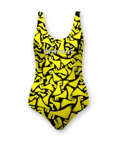 YELLOW AND BLACK Swimsuit