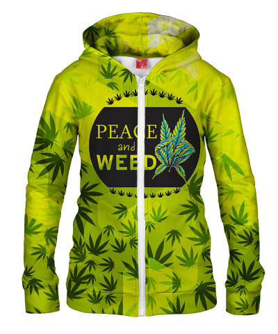 V-WEED Womens Hoodie Zip Up