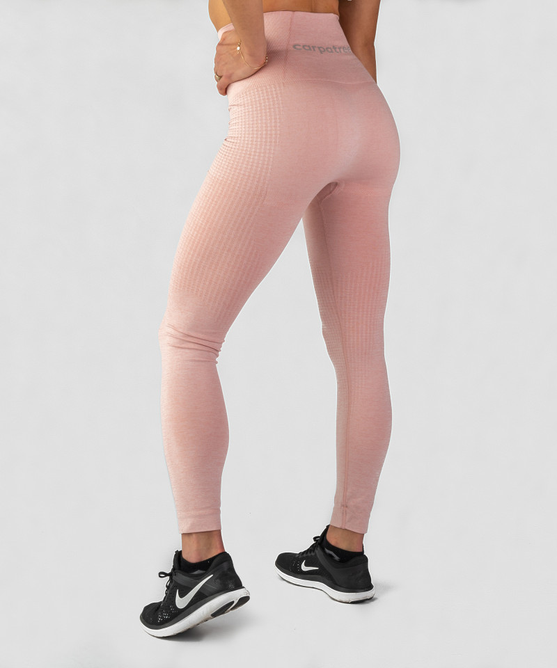 Różowe legginsy bezszwowe Model One 3