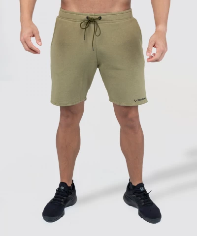 Olive Knit Shorts 1