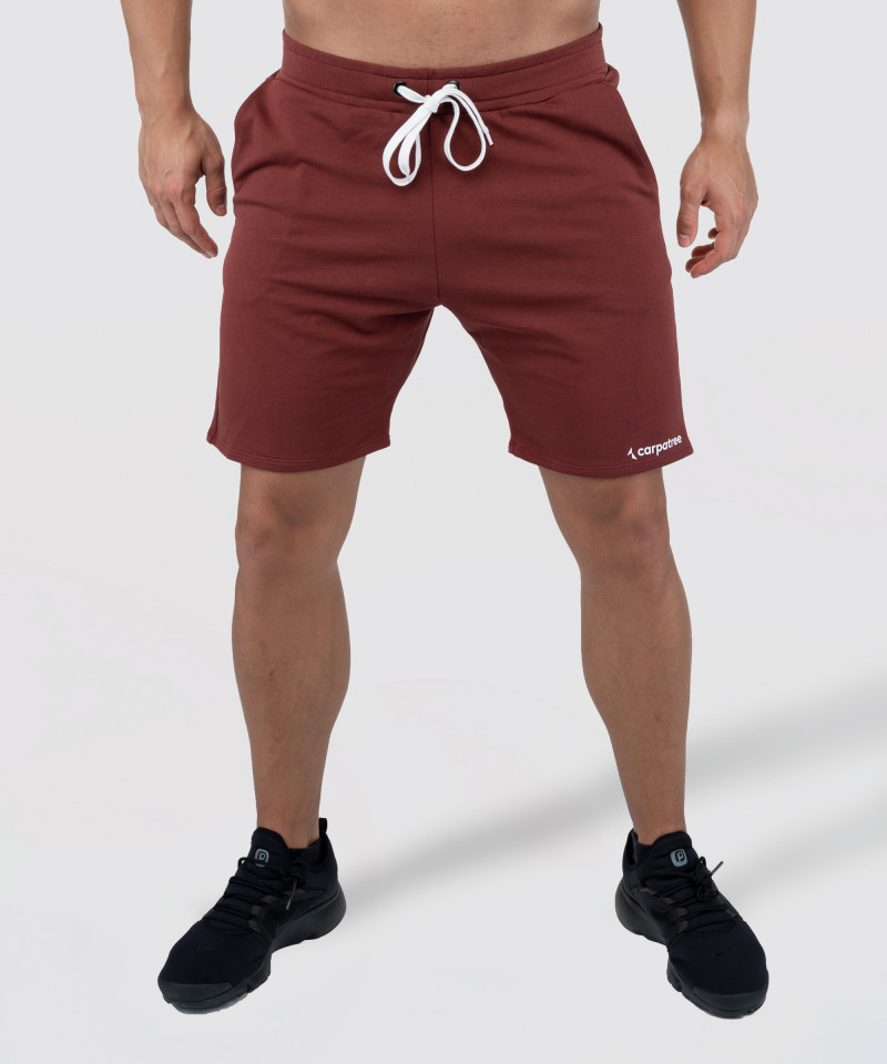 Burgundy Knit Shorts 1