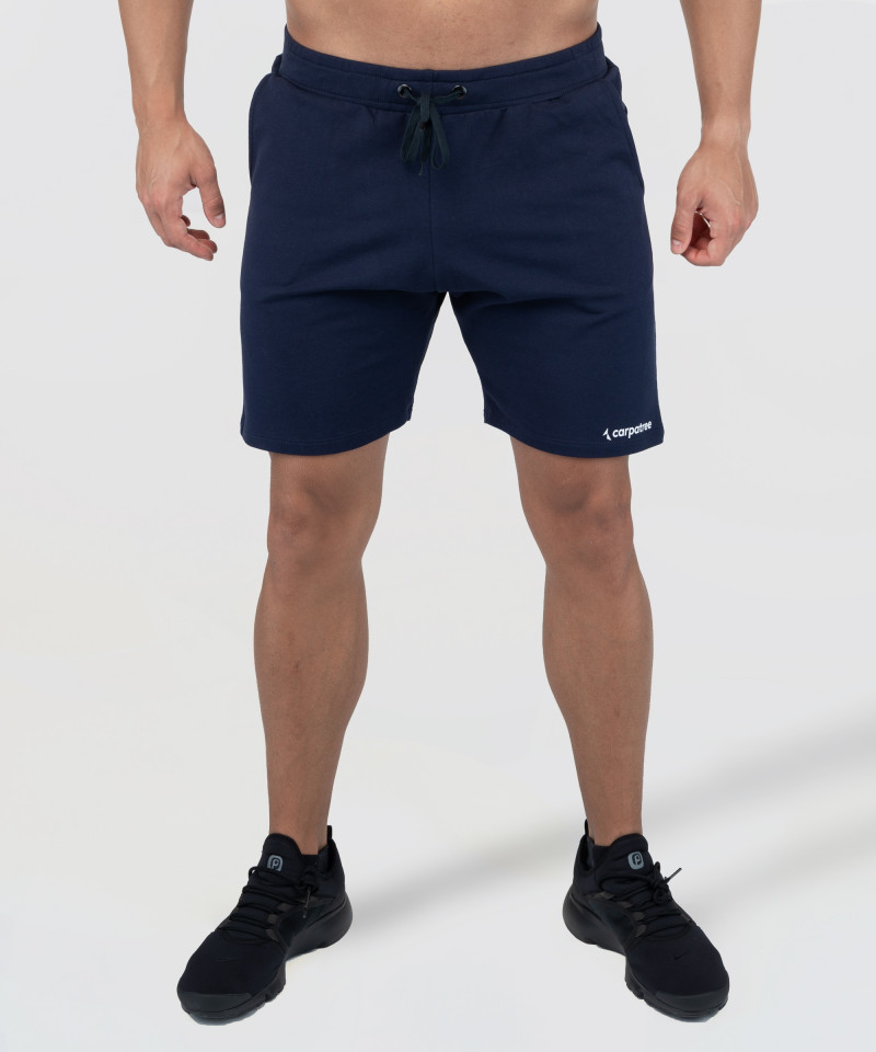 Navy Knit Shorts 1