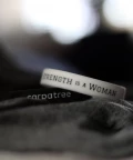 White Strength Is A Woman Wristband 3