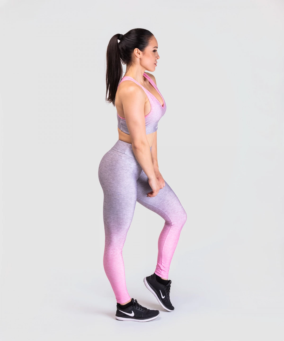 Grey Pink Ombre Leggings - Carpatree