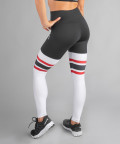 Czarno-czerwone legginsy High Socks 3