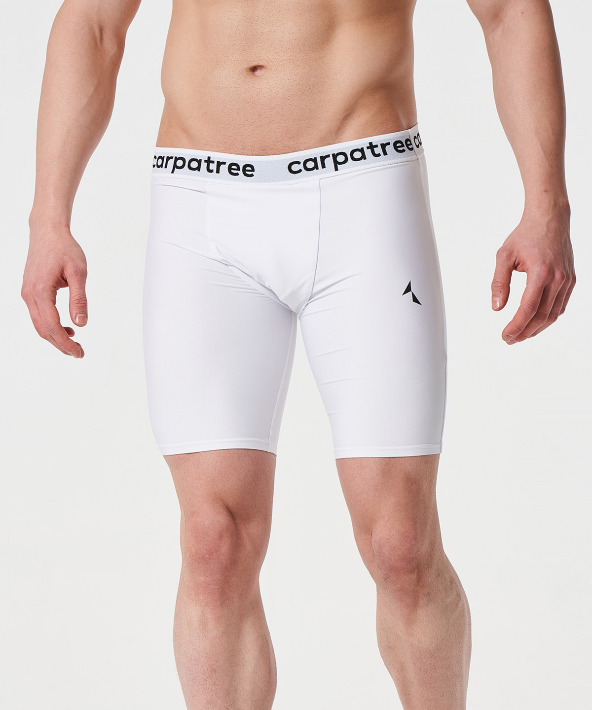 mens white compression shorts