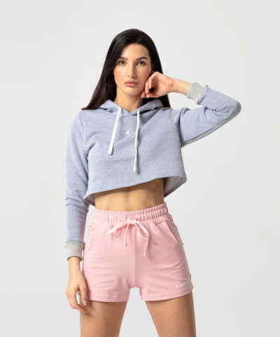 Grey Cropped Hoodie 1