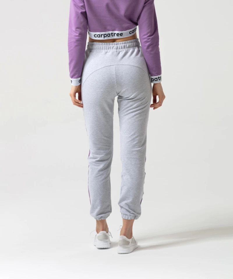 Szaro-fioletowe spodnie dresowe Relaxed 2