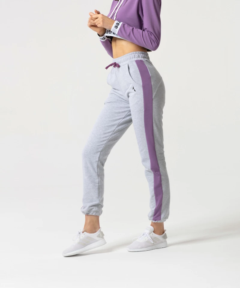 Szaro-fioletowe spodnie dresowe Relaxed 3