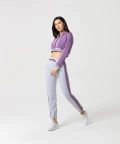 Szaro-fioletowe spodnie dresowe Relaxed 5