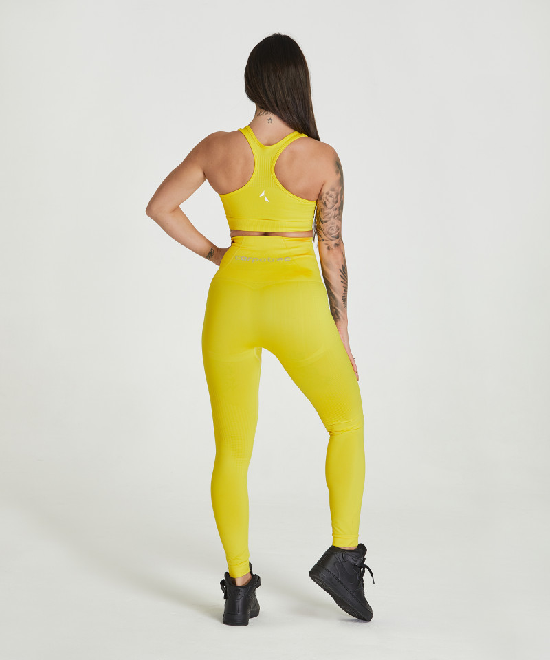 Żółte legginsy bezszwowe Model One 3