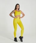 Żółte legginsy bezszwowe Model One 5