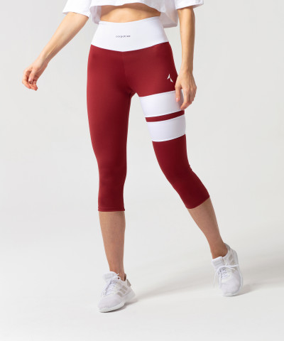 maroon cropped leggings