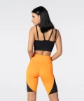 Orange Side Mesh Biker Shorts 4