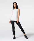 Women's Light Grey Slit Sleevelees T-shirt 4