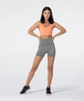 Women's Grey Melange Model One Seamless Shorts 4